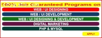 100% job guaranteed program on WEB UI