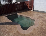 Decorative stamped concrete orange count