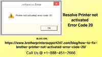 Fix Printer not activated error code 20