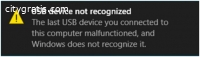 fUsb Device Not Recognized Windows 10