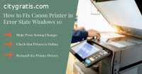 How to fix Canon Printer in Error State