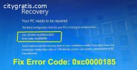 How To Fix Error Code 0xc0000185?