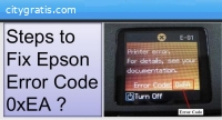 How To Resolve Epson Error Code 0xea?