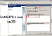 HP Print spooler error 1053 8886337151