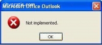 Microsoft Outlook Not Implemented