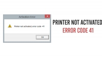 Printer Activation Error Code 41