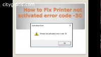 Printer not activated error code -30