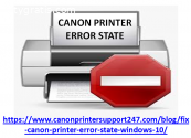 Resolve Canon Printer Error State issue