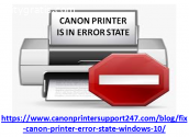 Resolve Canon Printer is in Error State