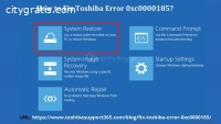 Toshiba Error Code 0XC0000185